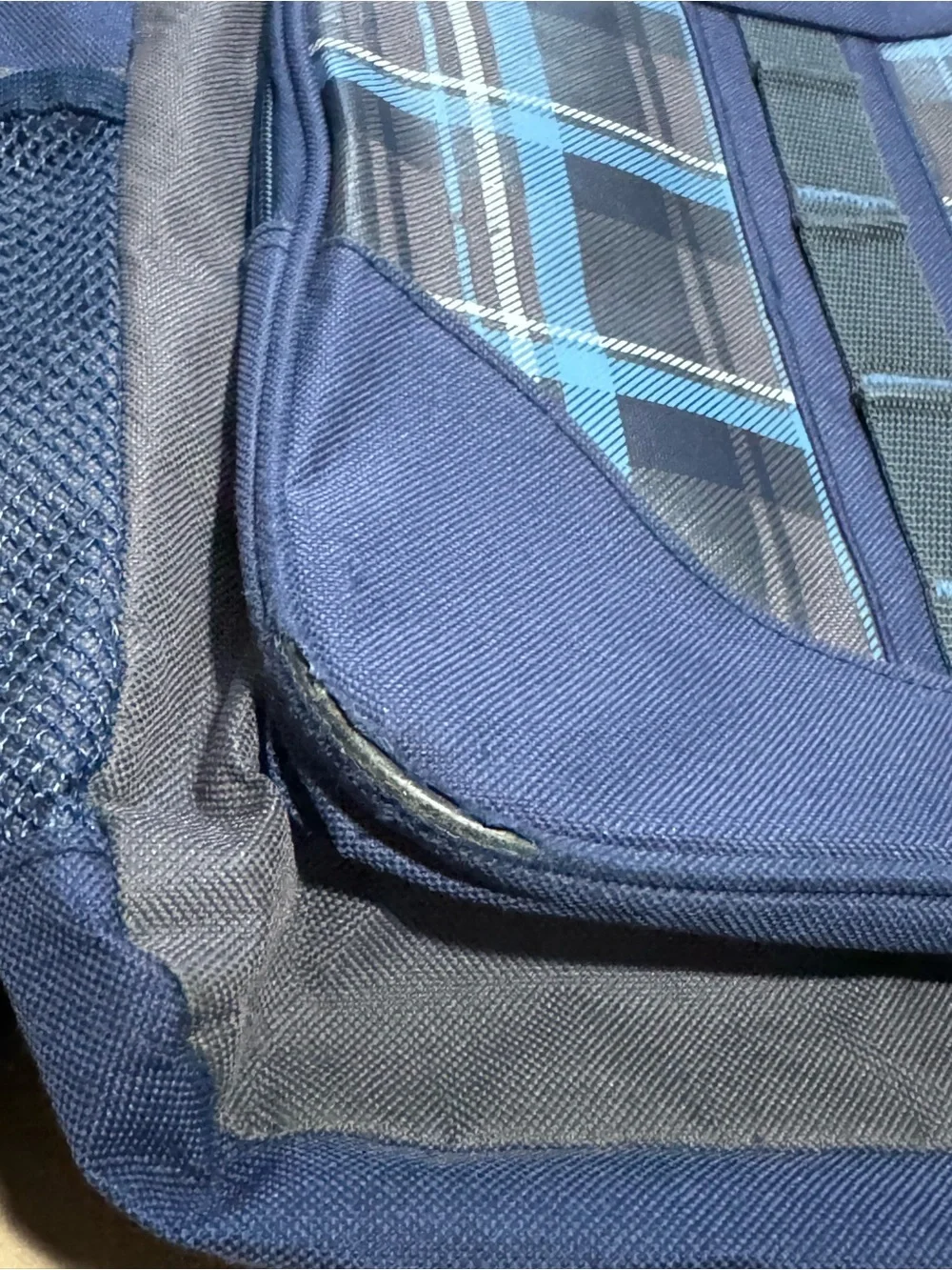 Classic Trailmaker blue backpack unisex Navy Plaid Men's Backpack